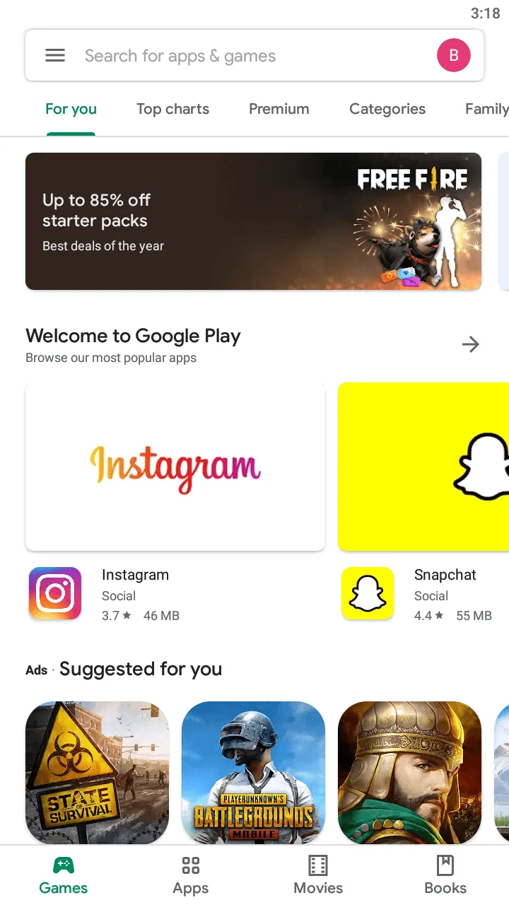 Google Play Store — pantalla 2