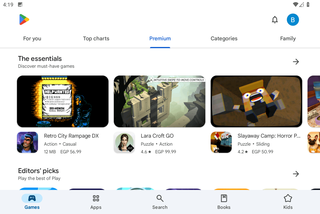 google play premium games and apps
