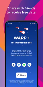 1.1.1.1 + WARP: Safer Internet screenshot 1