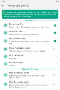 Blue WhatsApp Plus screenshot 4