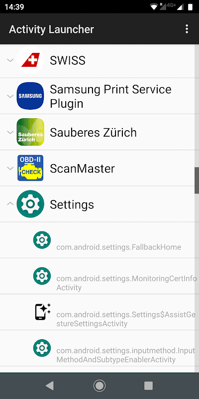 Activity Launcher screenshot