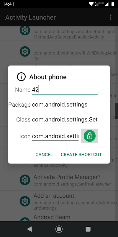 Activity Launcher screenshot