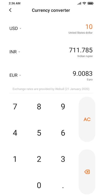 Mi Calculator screenshot