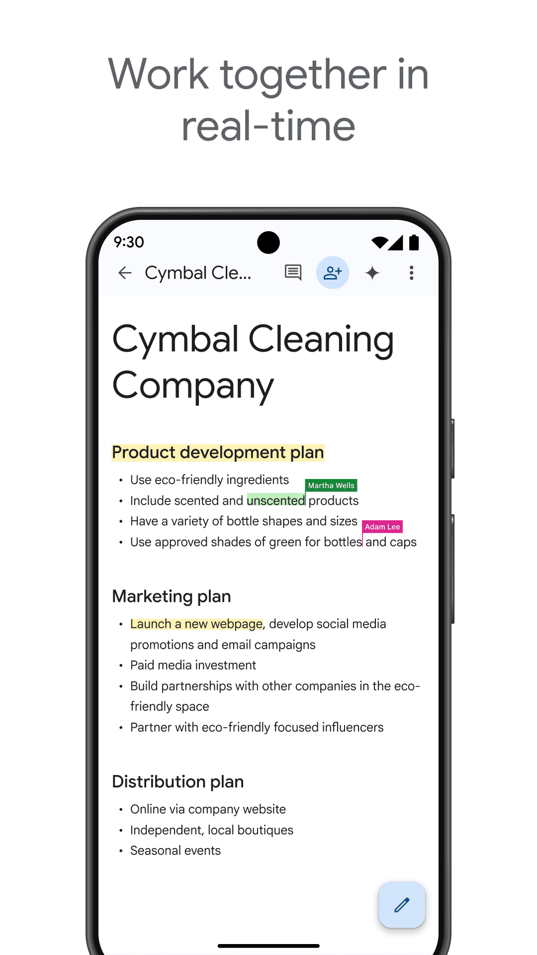 Google Docs screenshot