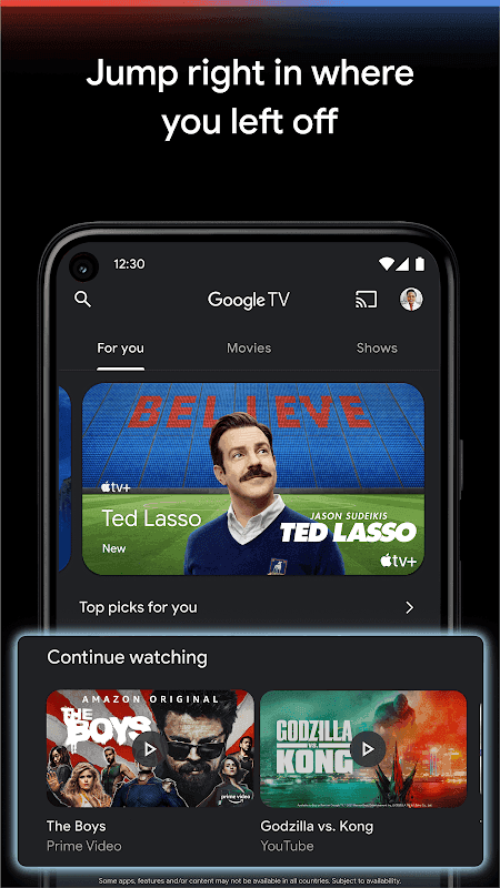 Google TV screenshot