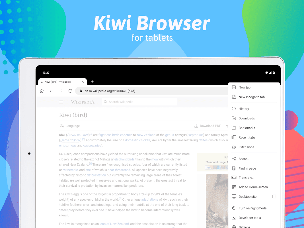 Kiwi Browser screenshot