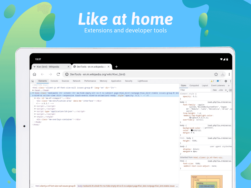 Kiwi Browser screenshot