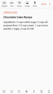 Samsung Notes screenshot 1