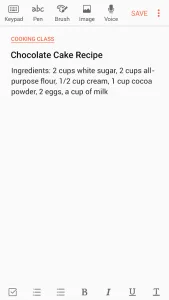 Samsung Notes screenshot 1