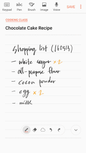 Samsung Notes screenshot 2