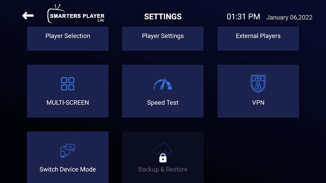 Smarters Player Lite screenshot