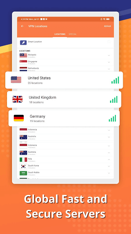 Turbo VPN screenshot