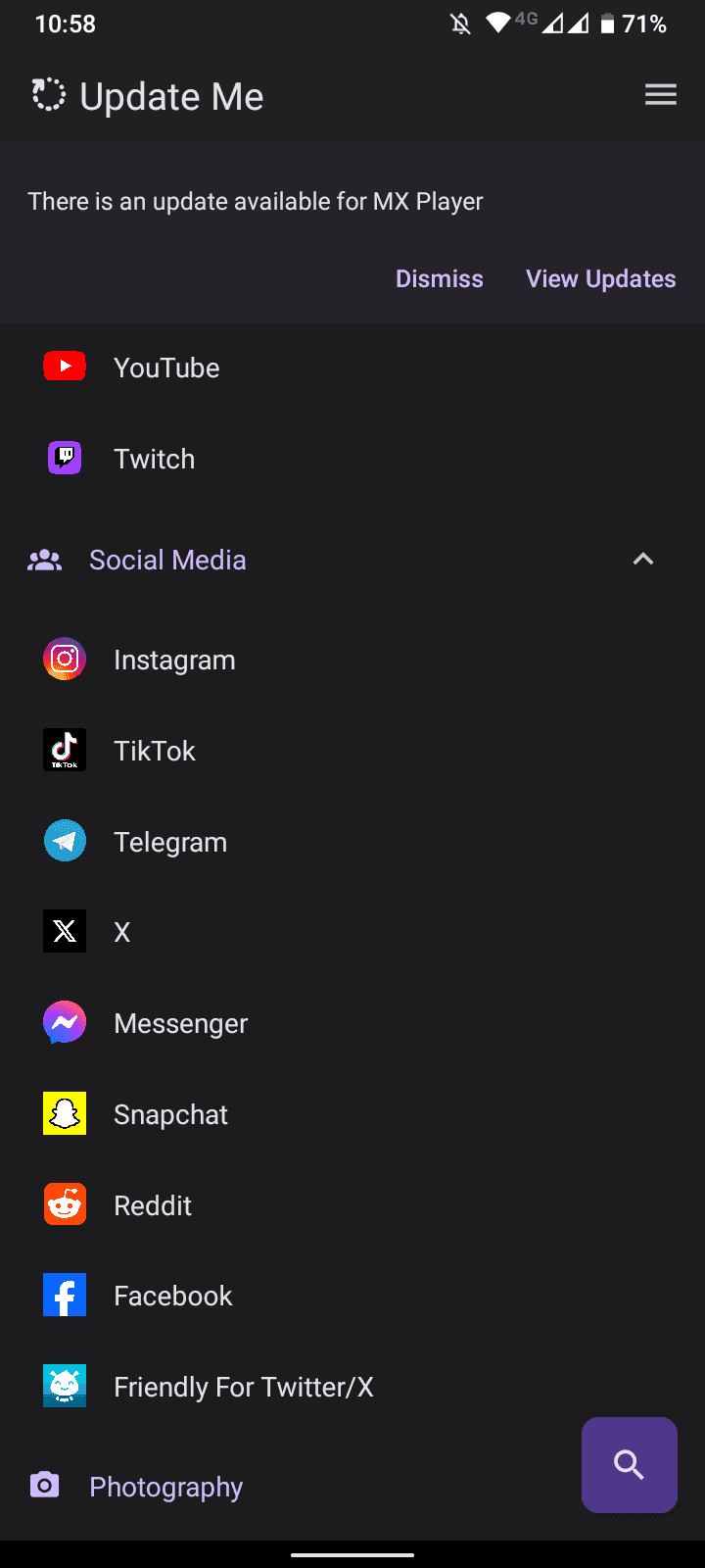 Update Me screenshot