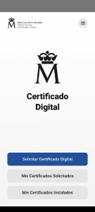 Certificado digital FNMT screenshot 1
