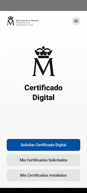 Certificado digital FNMT screenshot