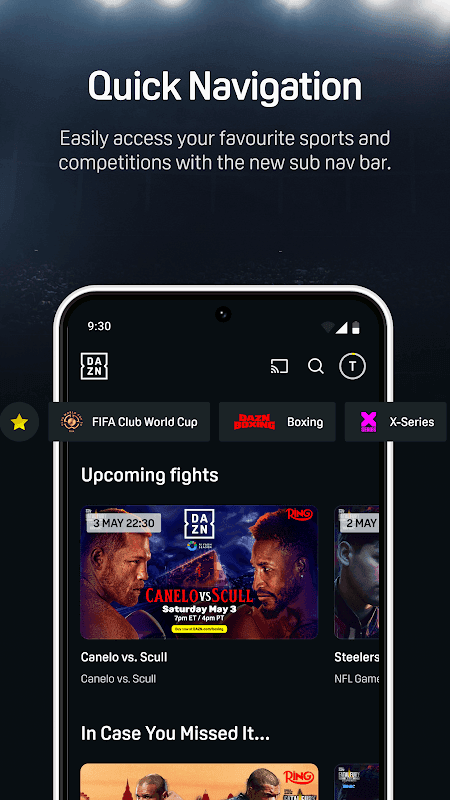 DAZN screenshot