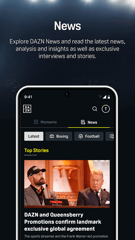 DAZN screenshot