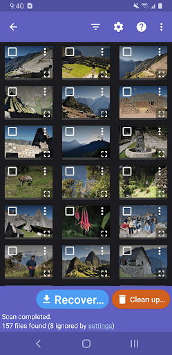 DiskDigger photo/file recovery screenshot