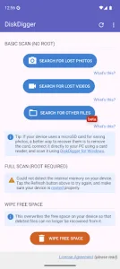 DiskDigger photo/file recovery screenshot 3