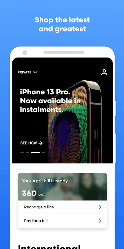 Mobily App screenshot