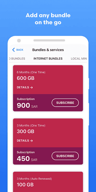 Mobily App screenshot