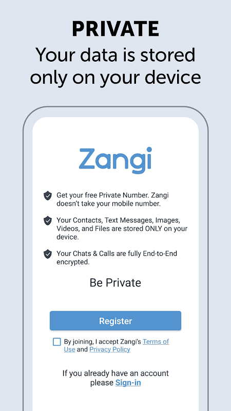 Zangi Private Messenger screenshot