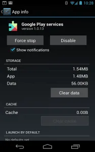 Google Play services screenshot 2