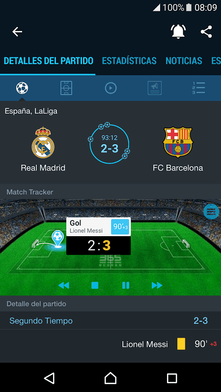 365Scores screenshot