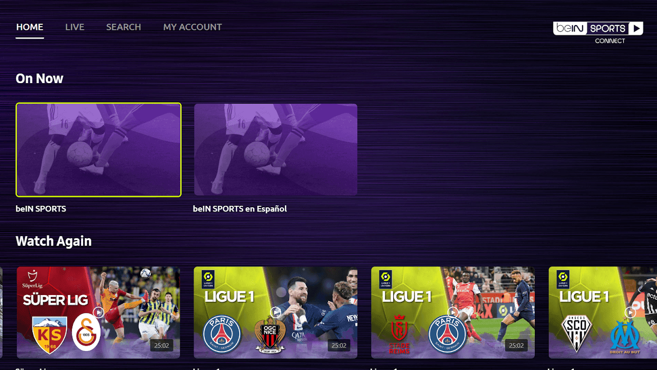 beIN SPORTS CONNECT screenshot