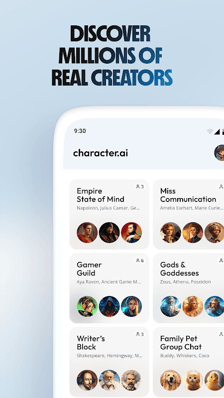 Character AI screenshot