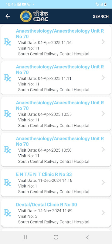 Railway-HMIS screenshot
