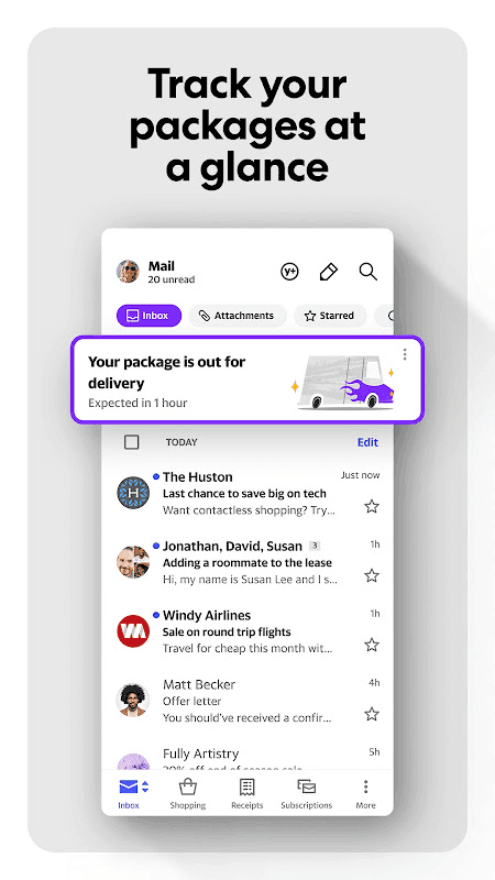 Yahoo Mail screenshot