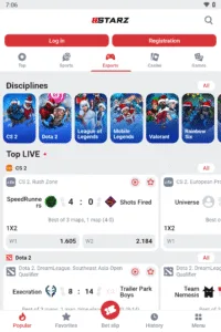 Interfejs kasyna 888starz na urządzeniu mobilnym