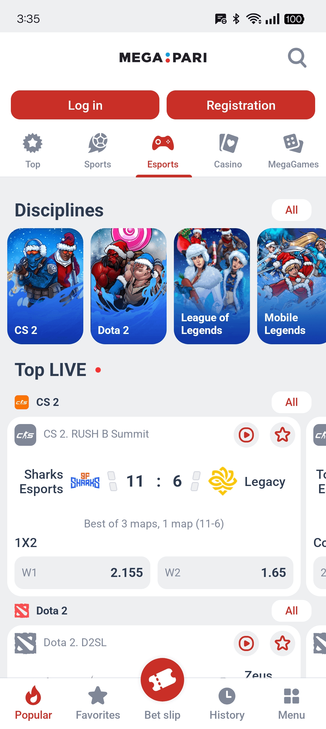 MegaPari screenshot