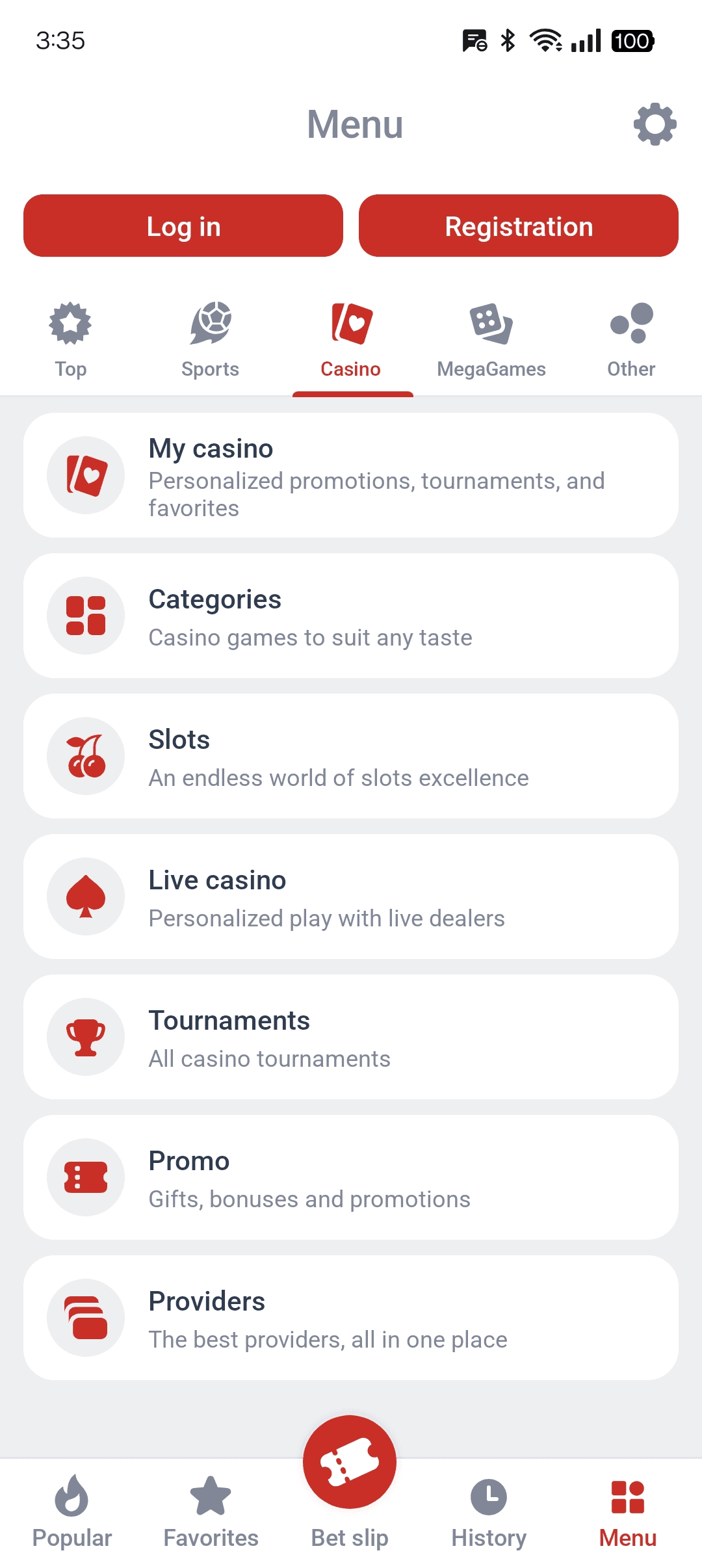 MegaPari screenshot