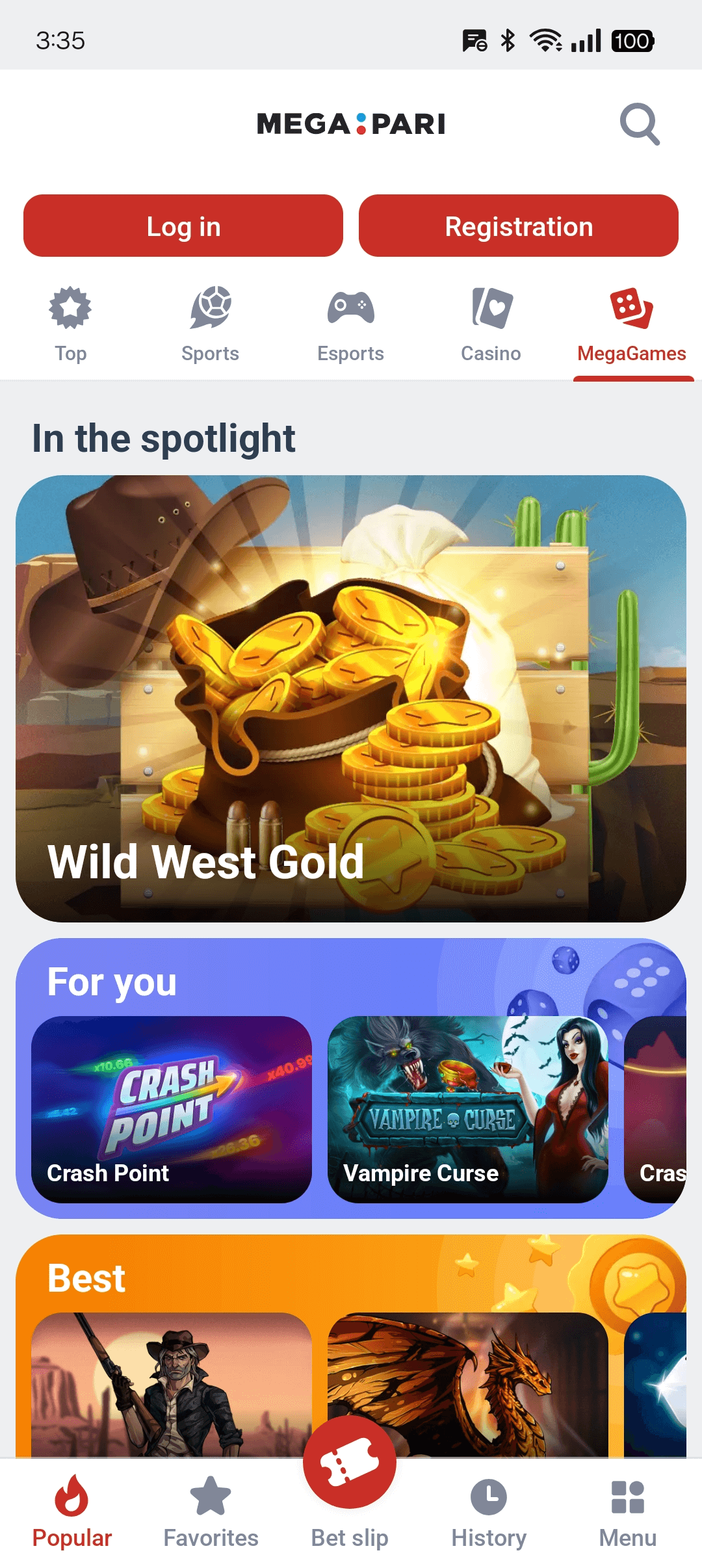 MegaPari screenshot