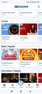1xcasino screenshot 3