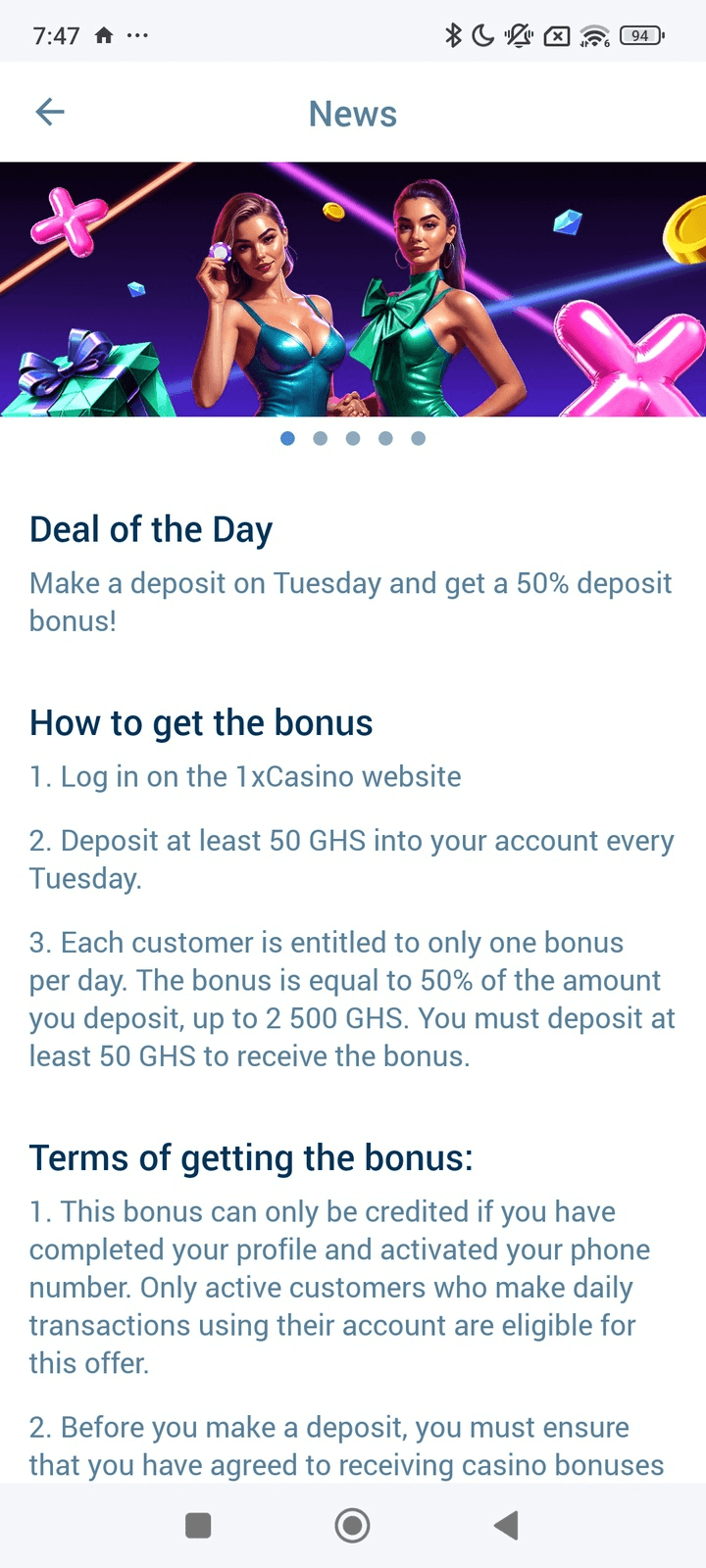 1xcasino screenshot