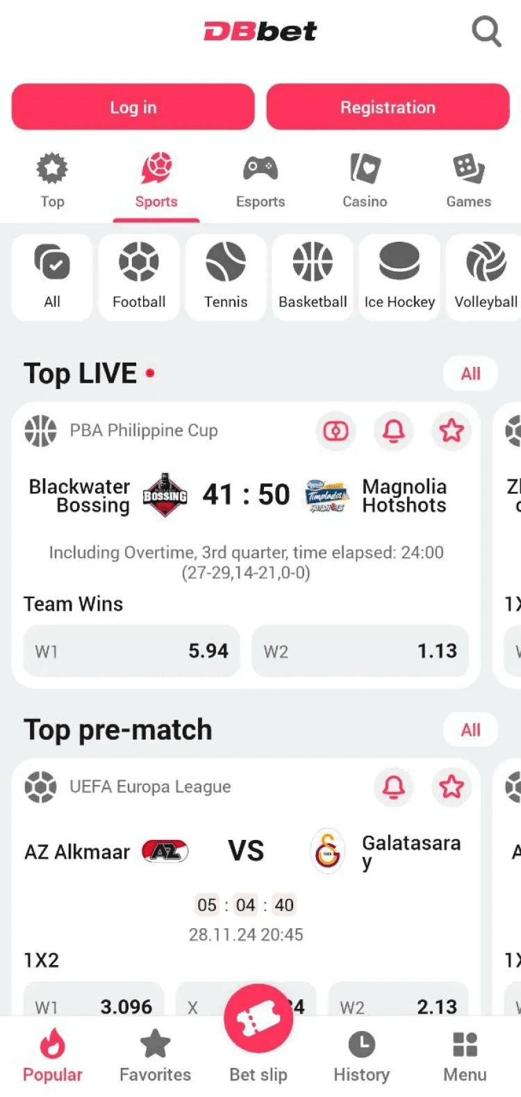 DBbet screenshot