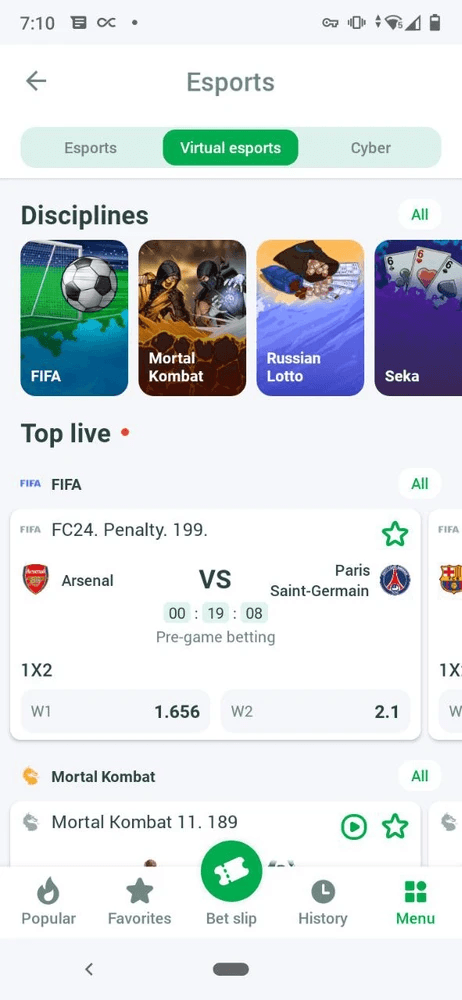 Linebet screenshot