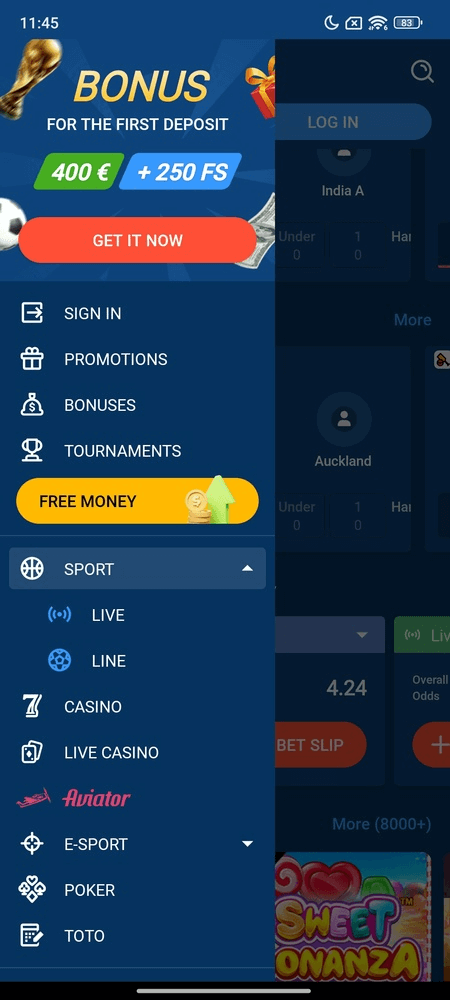 Mostbet screenshot