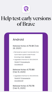 Brave Nightly screenshot 1