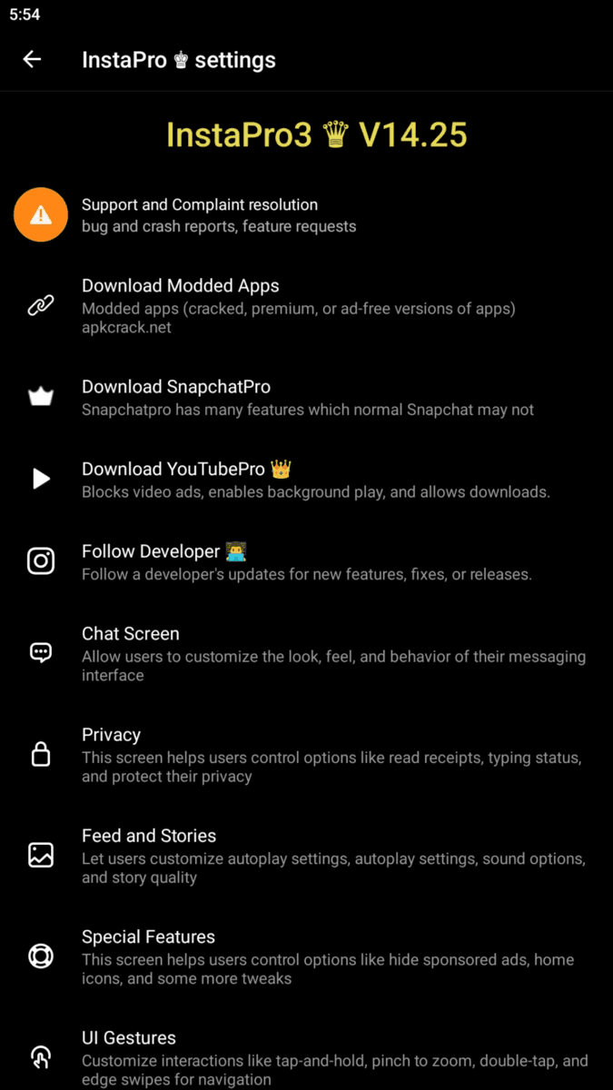 InstaPro3 screenshot