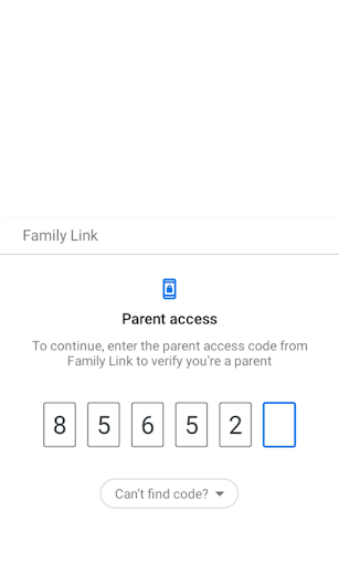 System parental controls screenshot
