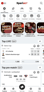 XpariBet screenshot 1