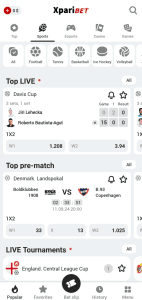 XpariBet screenshot 2