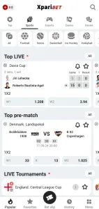 XpariBet screenshot 2