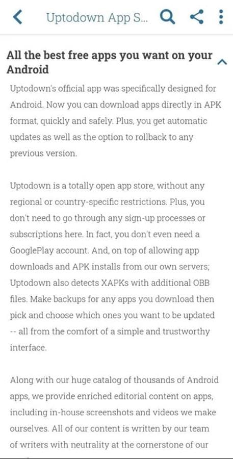 Lite Uptodown App Store screenshot
