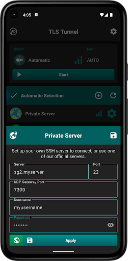 TLS Tunnel screenshot