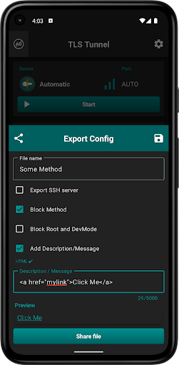TLS Tunnel screenshot